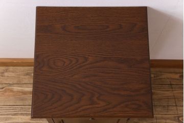 レトロ家具　昭和レトロ　作業台付き!サイドキャビネット(電話台)