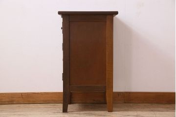 レトロ家具　昭和レトロ　作業台付き!サイドキャビネット(電話台)