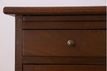 レトロ家具　昭和レトロ　作業台付き!サイドキャビネット(電話台)