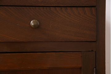 レトロ家具　昭和レトロ　作業台付き!サイドキャビネット(電話台)