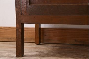 レトロ家具　昭和レトロ　作業台付き!サイドキャビネット(電話台)