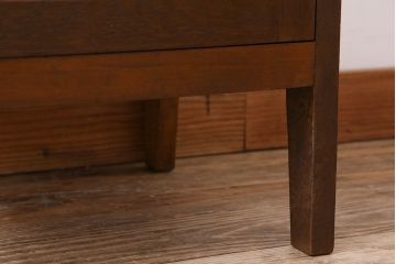 レトロ家具　昭和レトロ　作業台付き!サイドキャビネット(電話台)