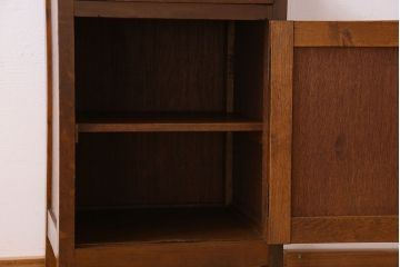 レトロ家具　昭和レトロ　作業台付き!サイドキャビネット(電話台)