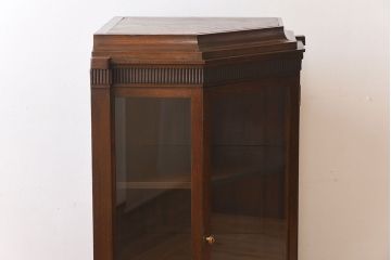 アンティーク家具　オーク材　英国アンティーク　ペンタゴンコーナーキャビネット