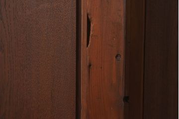 アンティーク家具　オーク材　英国アンティーク　ペンタゴンコーナーキャビネット