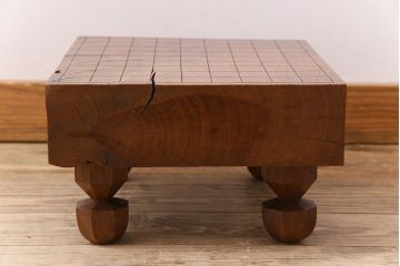 アンティーク雑貨　アンティーク　古い総欅碁盤(脚付)