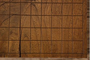 アンティーク雑貨　アンティーク　古い総欅碁盤(脚付)