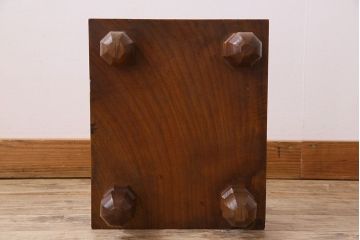 アンティーク雑貨　アンティーク　古い総欅碁盤(脚付)