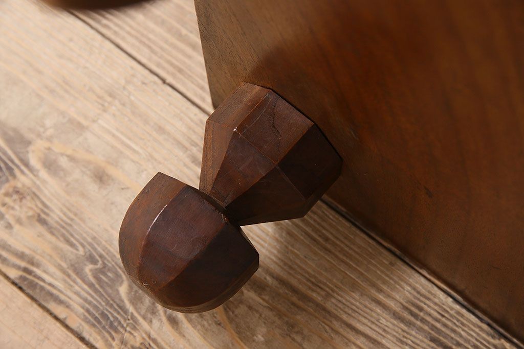 アンティーク雑貨　アンティーク　古い総欅碁盤(脚付)