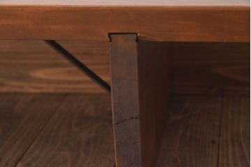 アンティーク家具　和製アンティーク　栃の木材一枚板!古い木の木目が美しい裁ち板(ローボード)