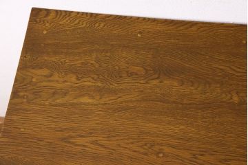 レトロ家具　昭和レトロ　変わり型　ナラ材のアンティーク片袖机(デスク)