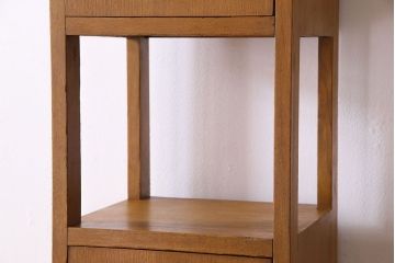 アンティーク家具　和製アンティーク　縦長のシルエットが珍しいシンプルなキャビネット(収納棚・戸棚)