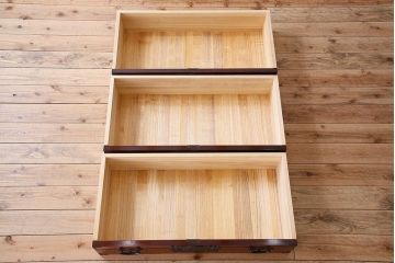 中古　二本松伝統家具　田中家具　民芸箪笥　手造り　二本松欅箪笥