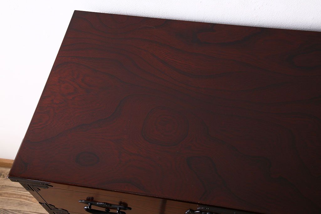 中古　二本松伝統家具　田中家具　民芸箪笥　手造り　二本松欅箪笥