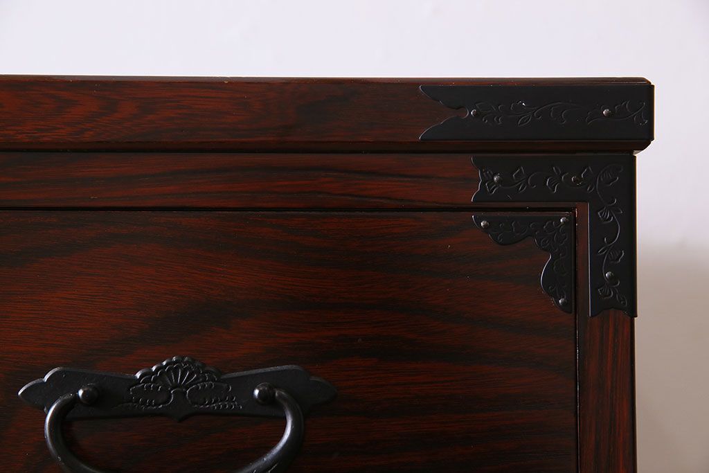 中古　二本松伝統家具　田中家具　民芸箪笥　手造り　二本松欅箪笥