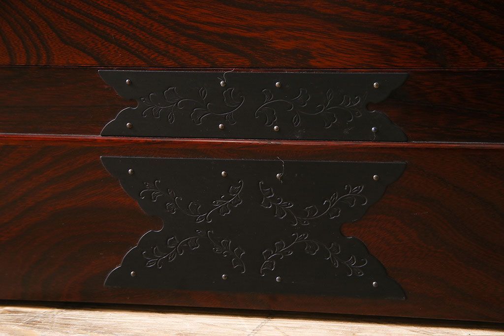 中古　二本松伝統家具　田中家具　民芸箪笥　手造り　二本松欅箪笥