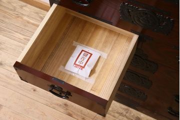 中古　二本松伝統家具　田中家具　民芸箪笥　手造り　二本松欅箪笥