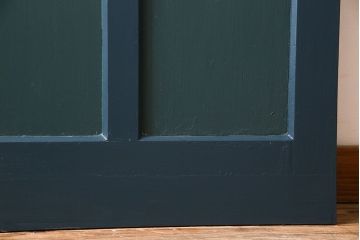 アンティーク　チェッカーガラス入り!昭和レトロなペイントドア(扉)