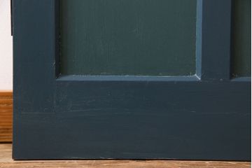 アンティーク　チェッカーガラス入り!昭和レトロなペイントドア(扉)