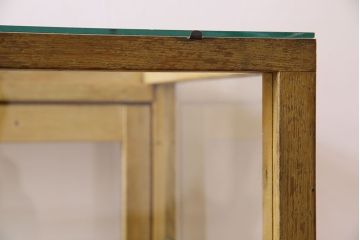 レトロ家具　脚付き!木のぬくもりが味わい深いレトロなガラスケース(ショーケース)
