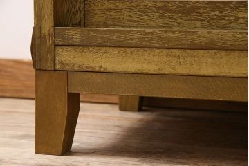 レトロ家具　脚付き!木のぬくもりが味わい深いレトロなガラスケース(ショーケース)