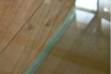 レトロ家具　昭和レトロ　脚付き　おしゃれなアンティークペイントのガラスケース(ショーケース)