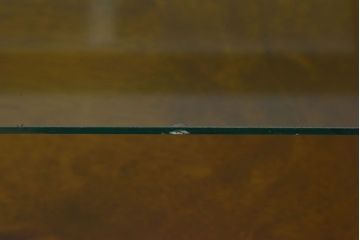 レトロ家具　昭和レトロ　脚付き　おしゃれなアンティークペイントのガラスケース(ショーケース)