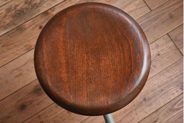 ラフジュ工房オリジナル　4脚格納スツール付きの作業台(テーブル・机)