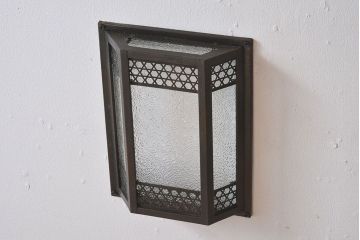 アンティーク　ダイヤガラス　レトロモダンな壁掛け照明カバー(1)