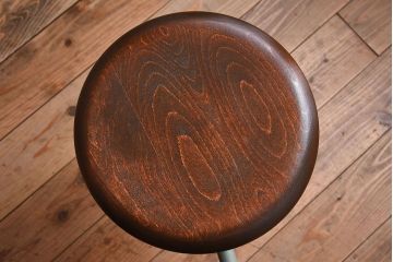 ラフジュ工房オリジナル　6脚格納スツール付きの作業台(テーブル・机)