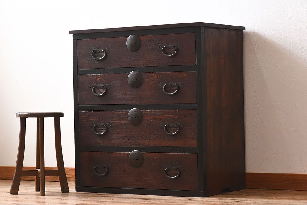 アンティーク家具　明治大正期　時代箪笥サイドボード(カウンターテーブル)