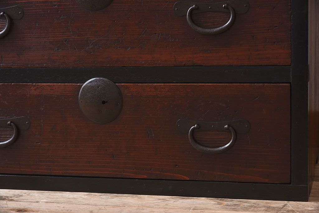 アンティーク家具　明治大正期　時代箪笥サイドボード(カウンターテーブル)