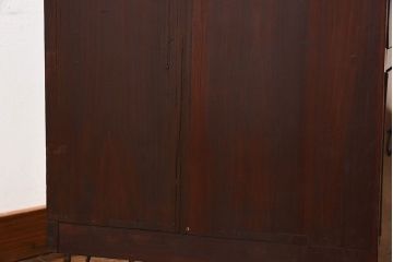 アンティーク家具　和製アンティーク　前面欅材　檜材天板　鉄脚付き時代箪笥ローボード