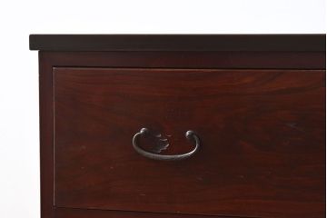 アンティーク家具　和製アンティーク　前面欅材　檜材天板　鉄脚付き時代箪笥ローボード