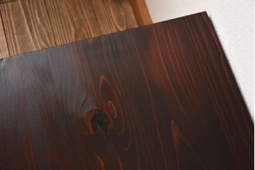 アンティーク家具　檜材天板　鉄脚付き時代箪笥ローボード　和製アンティーク(1)