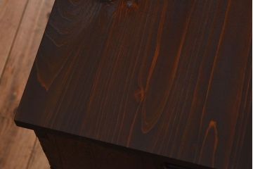 アンティーク家具　檜材天板　鉄脚付き時代箪笥ローボード　和製アンティーク(2)