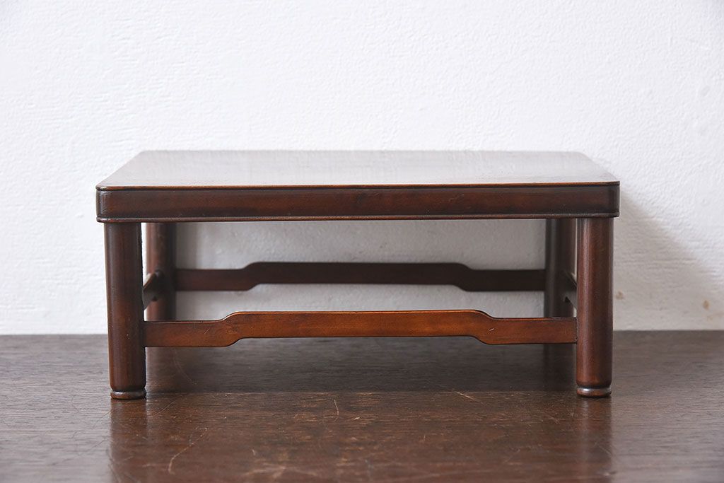 アンティーク雑貨　和製アンティーク　栃の木材製!古い木のぬくもりある小さな花台