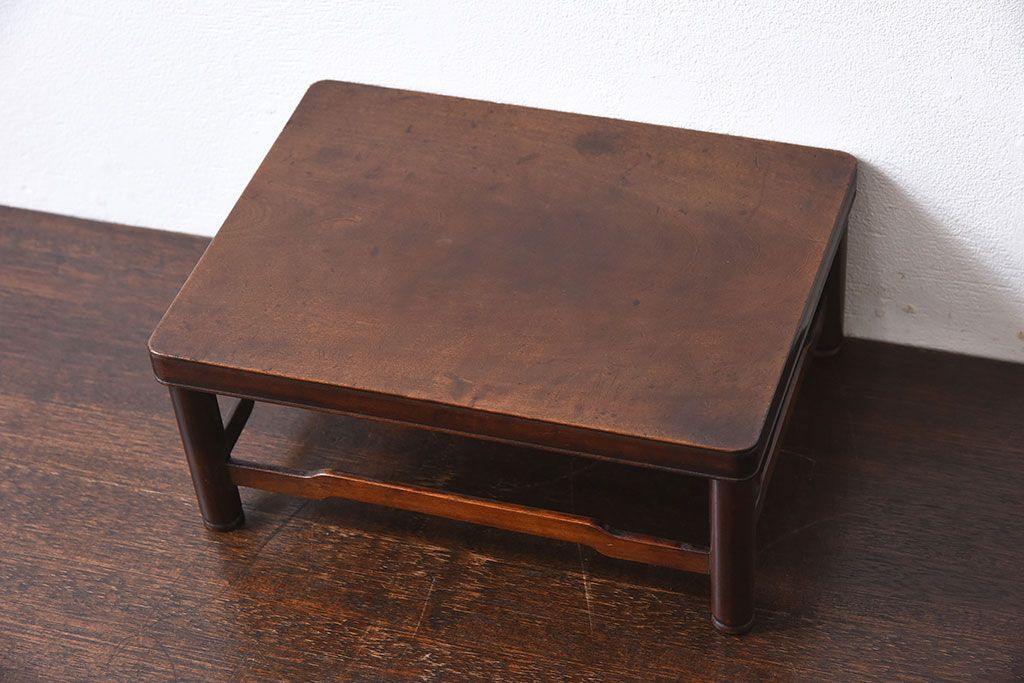 アンティーク雑貨　和製アンティーク　栃の木材製!古い木のぬくもりある小さな花台