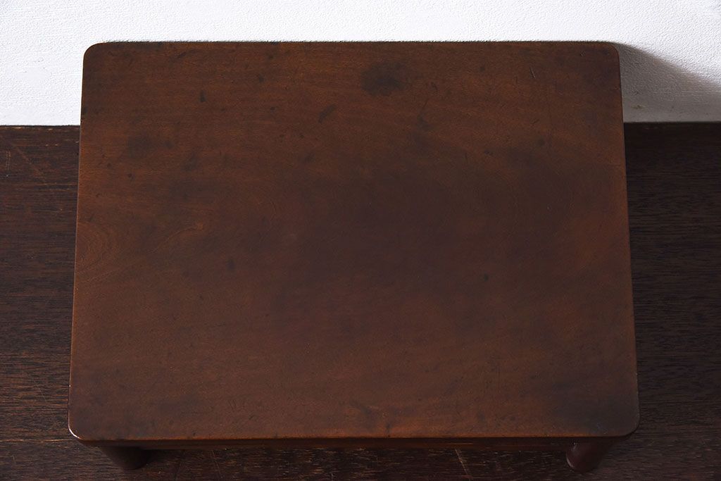 アンティーク雑貨　和製アンティーク　栃の木材製!古い木のぬくもりある小さな花台