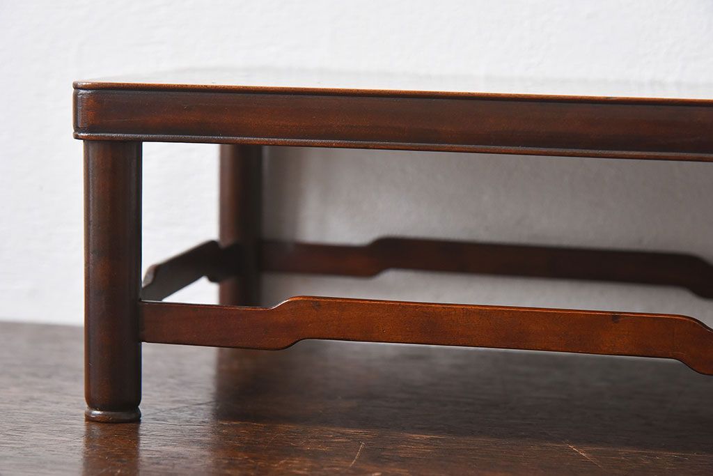 アンティーク雑貨　和製アンティーク　栃の木材製!古い木のぬくもりある小さな花台