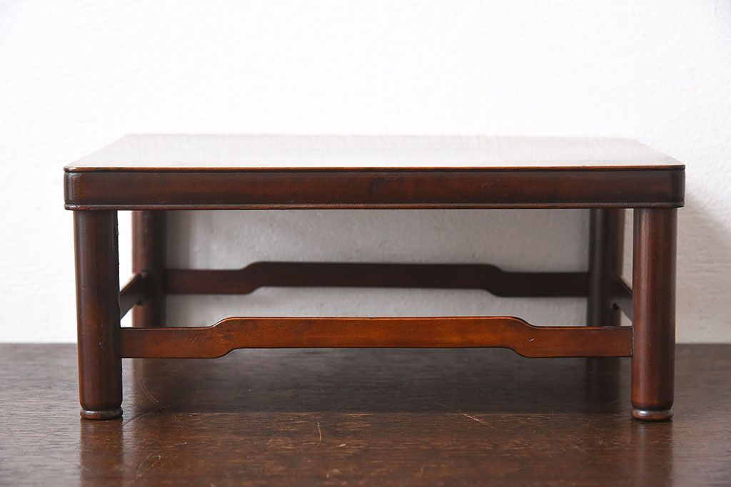 アンティーク雑貨　和製アンティーク　栃の木材製!古い木のぬくもりある小さな花台