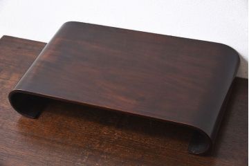 アンティーク雑貨　和製アンティーク　高級唐木材製!小さな巻き花台(飾り台)