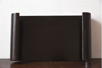 アンティーク雑貨　和製アンティーク　高級唐木材製!小さな巻き花台(飾り台)