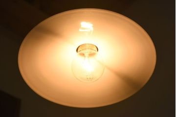 アンティーク　昭和レトロ　古い平笠の天井照明(ペンダントライト)