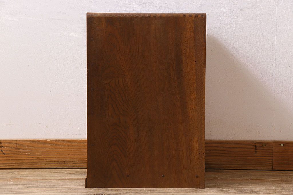 レトロ家具　昭和レトロ　ナラ材製!古い木とアンティークペイントがお洒落な小引き出し