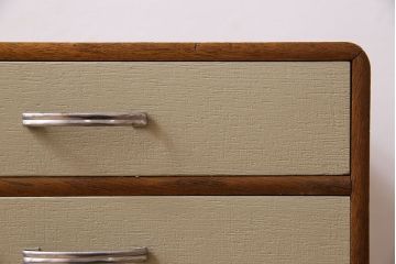 レトロ家具　昭和レトロ　ナラ材製!古い木とアンティークペイントがお洒落な小引き出し