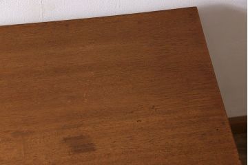 アンティーク家具　アンティークペイント 木のぬくもりとお洒落なカラーリングが素敵な片袖机(テーブル、デスク、在宅ワーク、在宅用)