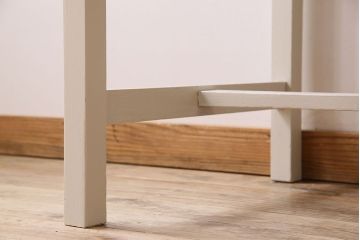 アンティーク家具　アンティークペイント 木のぬくもりとお洒落なカラーリングが素敵な片袖机(テーブル、デスク、在宅ワーク、在宅用)