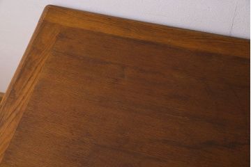 アンティーク家具　イギリスアンティーク　作業台付き!オーク材製のぬくもりあふれる両袖机