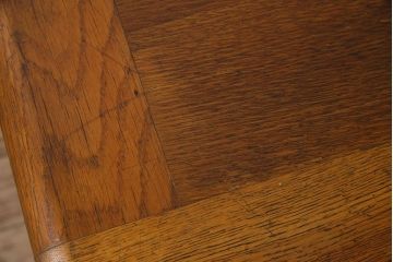 アンティーク家具　イギリスアンティーク　作業台付き!オーク材製のぬくもりあふれる両袖机